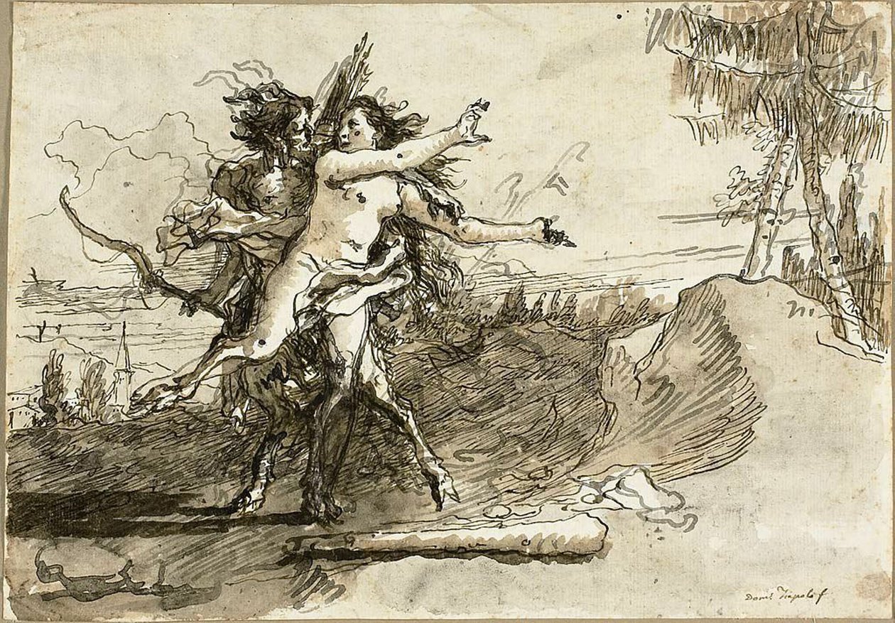 Sátiro Surpreendendo uma Sátira de Giovanni Domenico Tiepolo