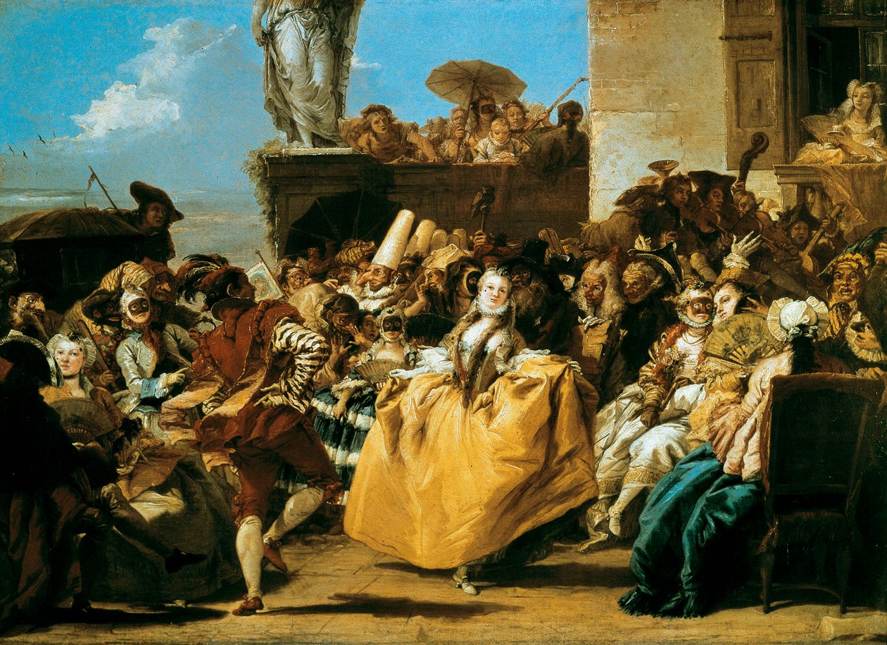 Cena do carnaval ou Le menuet 1754 de Giovanni Domenico Tiepolo