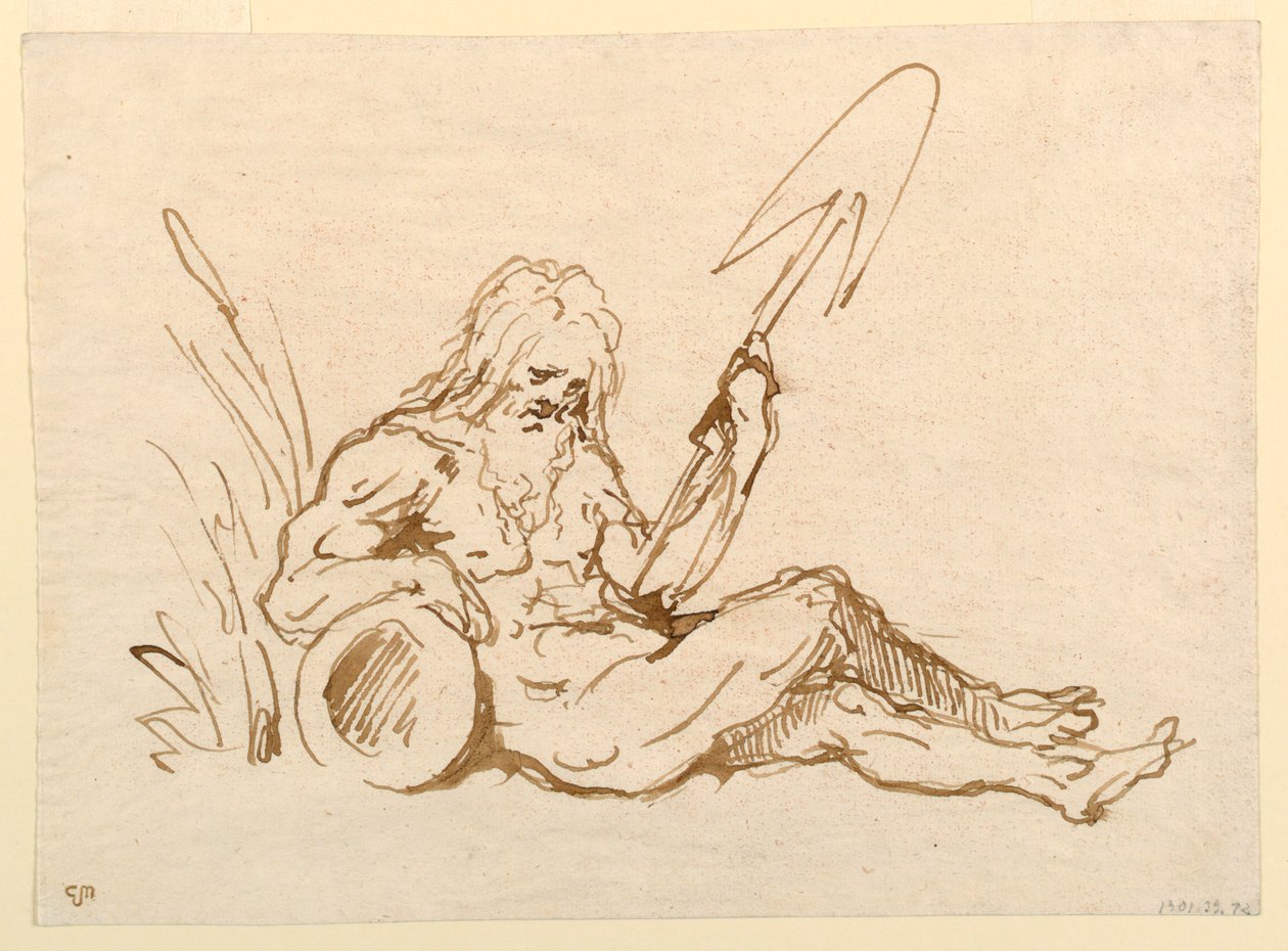 Esboço de um Deus do Rio de Giovanni Domenico Tiepolo
