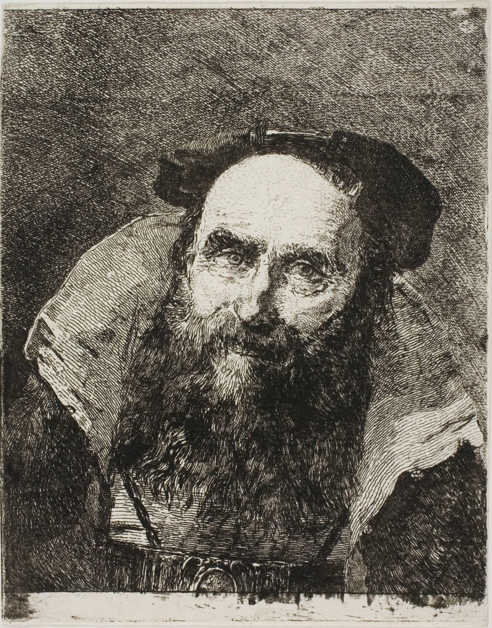 Velho sorridente de Giovanni Domenico Tiepolo