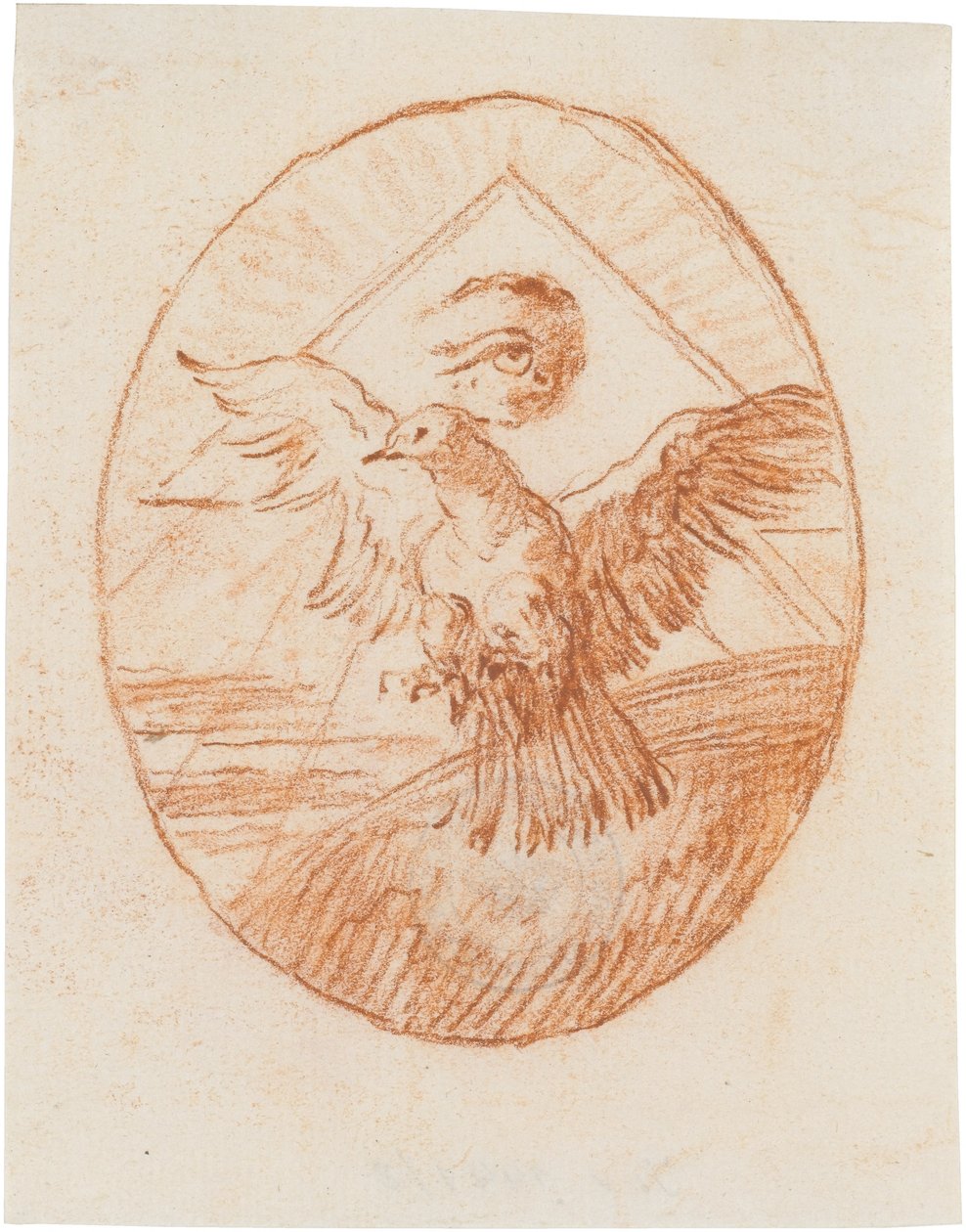 Taube und Auge Gottes, Sinnbild des Heiligen Geistes de Giovanni Domenico Tiepolo