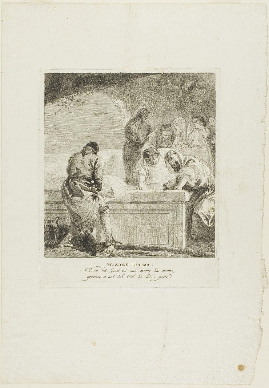 A sepultura, prato catorze da Via-Sacra de Giovanni Domenico Tiepolo