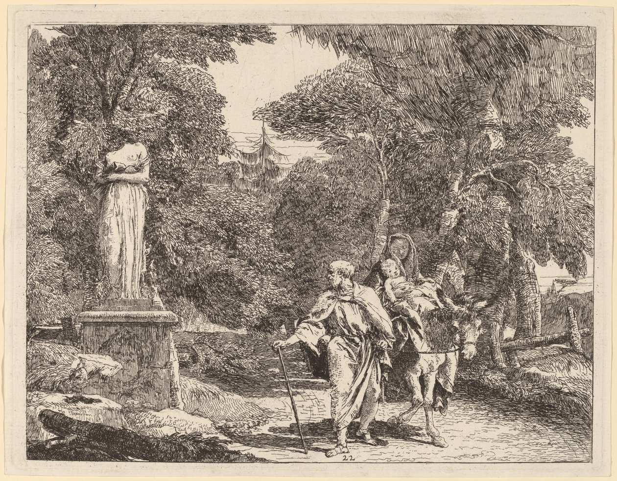 O episódio do ídolo em queda de Giovanni Domenico Tiepolo