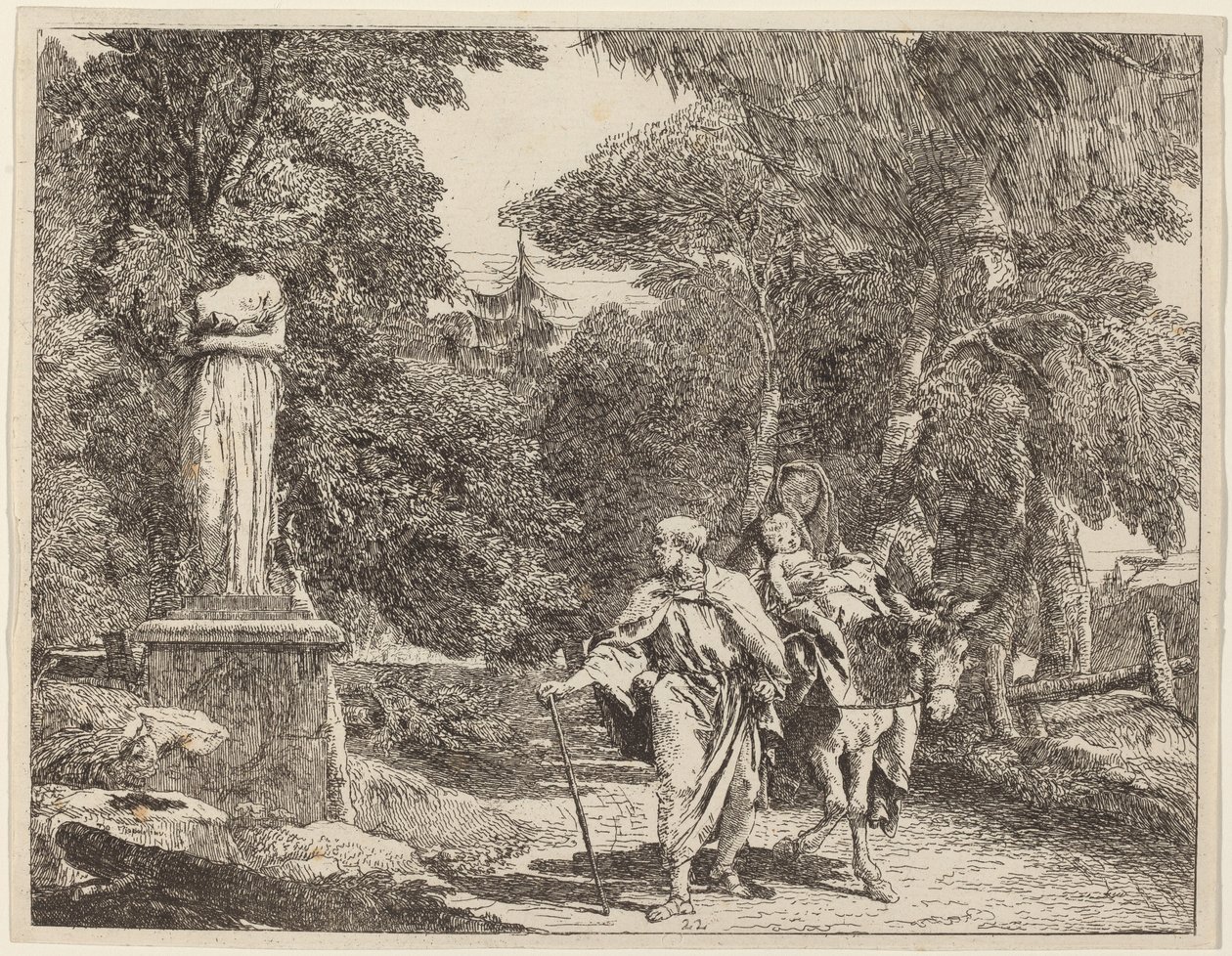 O episódio do ídolo em queda de Giovanni Domenico Tiepolo