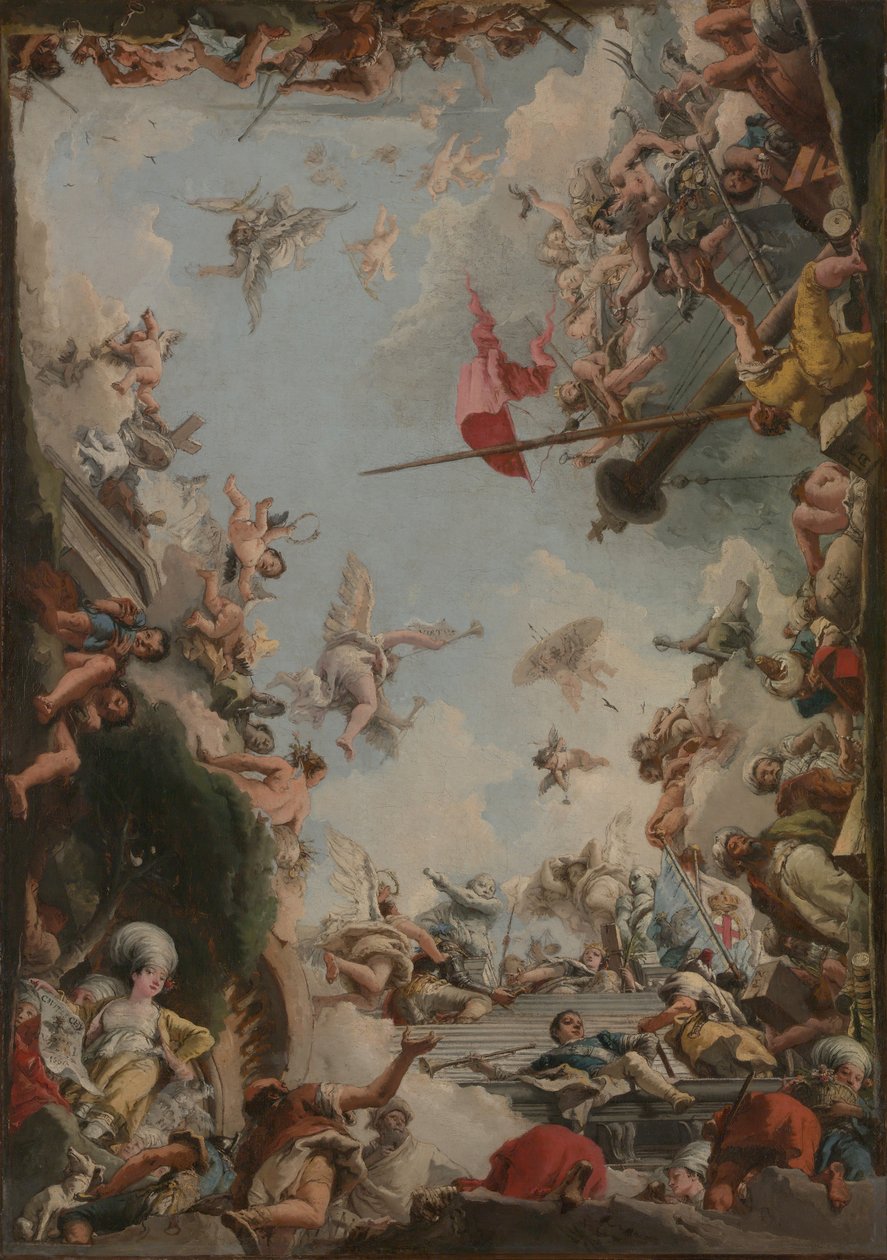 A glorificação da família Giustiniani, 1783. de Giovanni Domenico Tiepolo