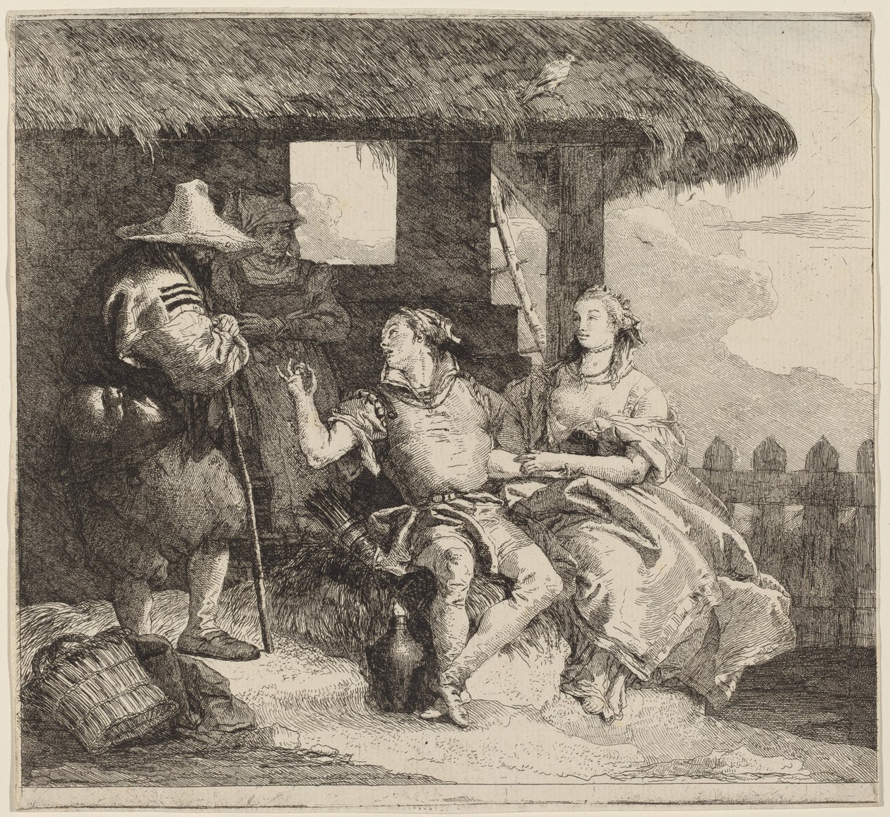 O casamento de Angélica e Medoro de Giovanni Domenico Tiepolo