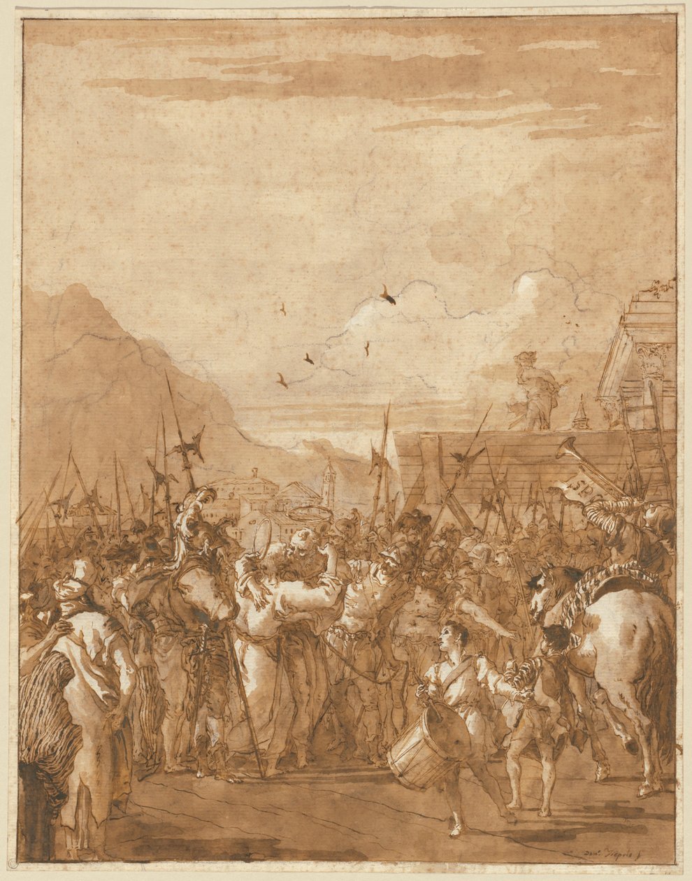 A despedida dos santos Pedro e Paulo de Giovanni Domenico Tiepolo