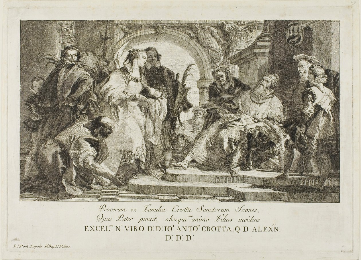 Os Santos Padroeiros da Família Crotta de Giovanni Domenico Tiepolo
