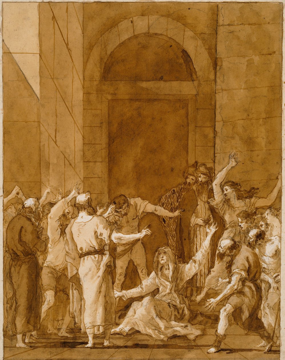 A Ressurreição de Tabitha de Giovanni Domenico Tiepolo