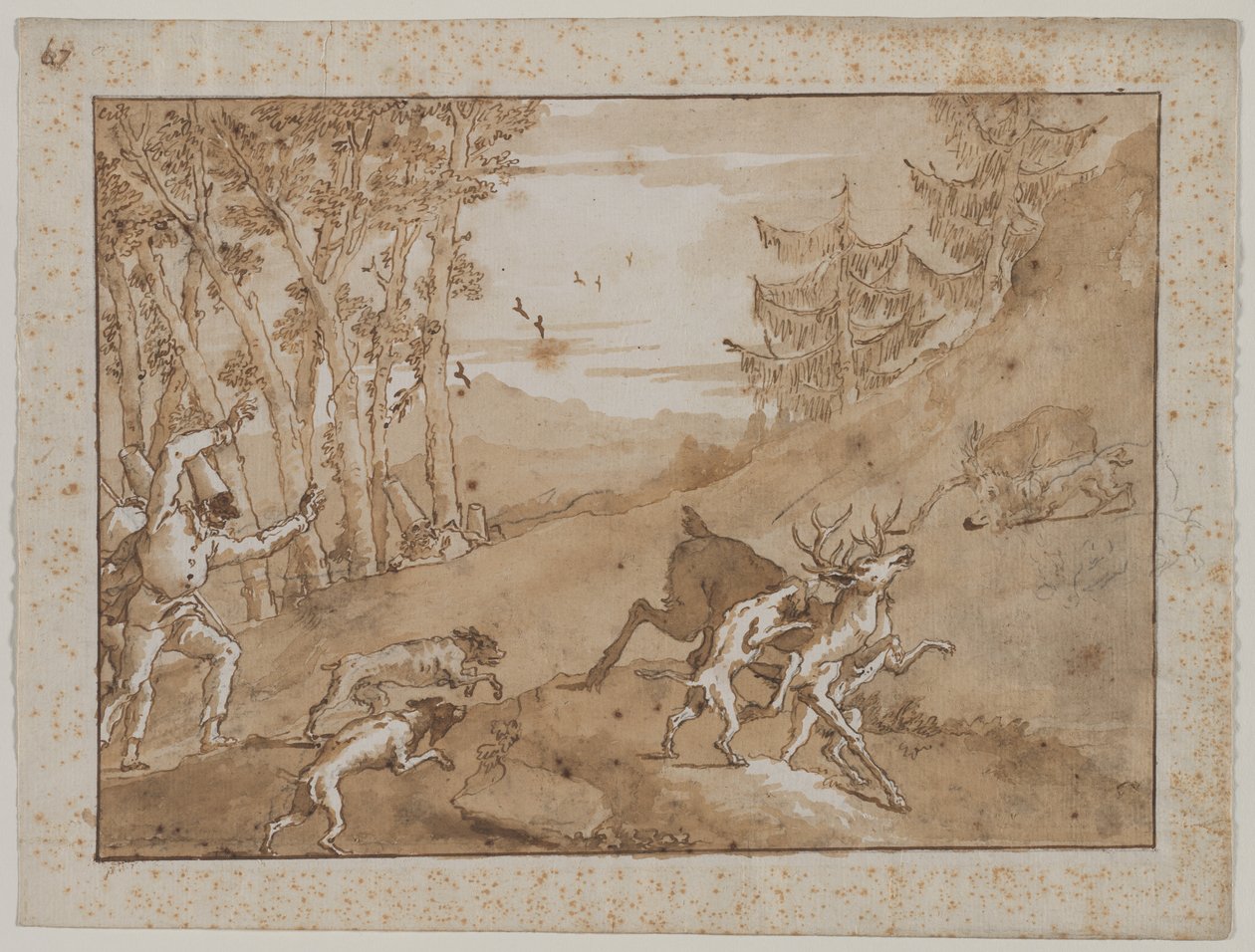 A caça ao veado de Giovanni Domenico Tiepolo