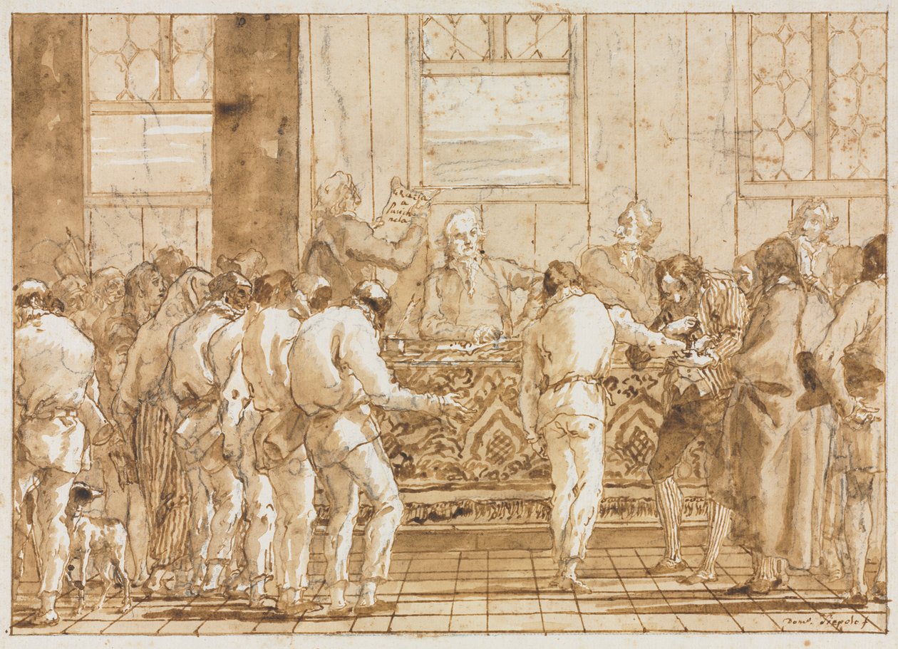 O julgamento, década de 1790. de Giovanni Domenico Tiepolo