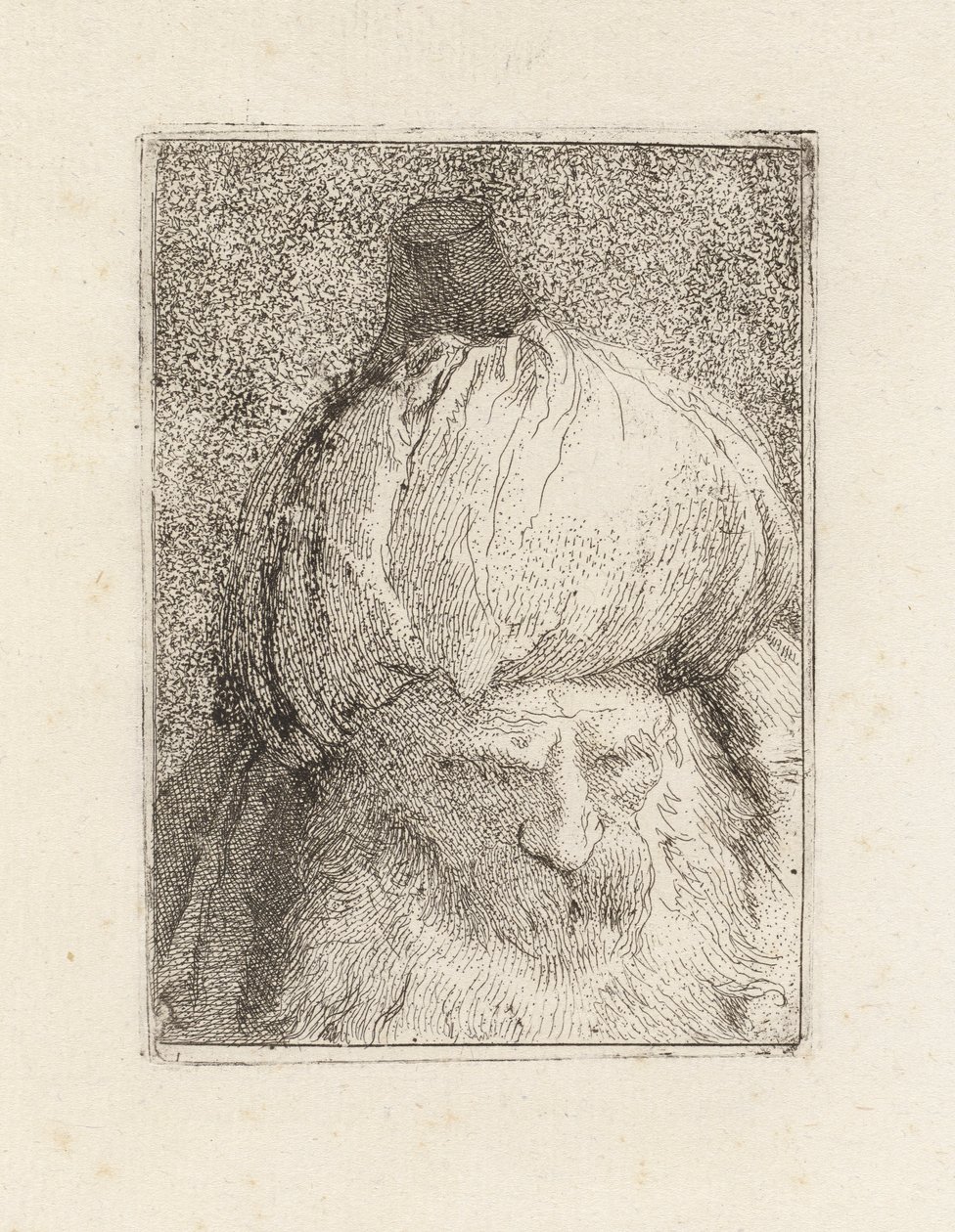 Turco visto de frente, da Raccolta di Teste (Coleção de Cabeças) de Giovanni Domenico Tiepolo