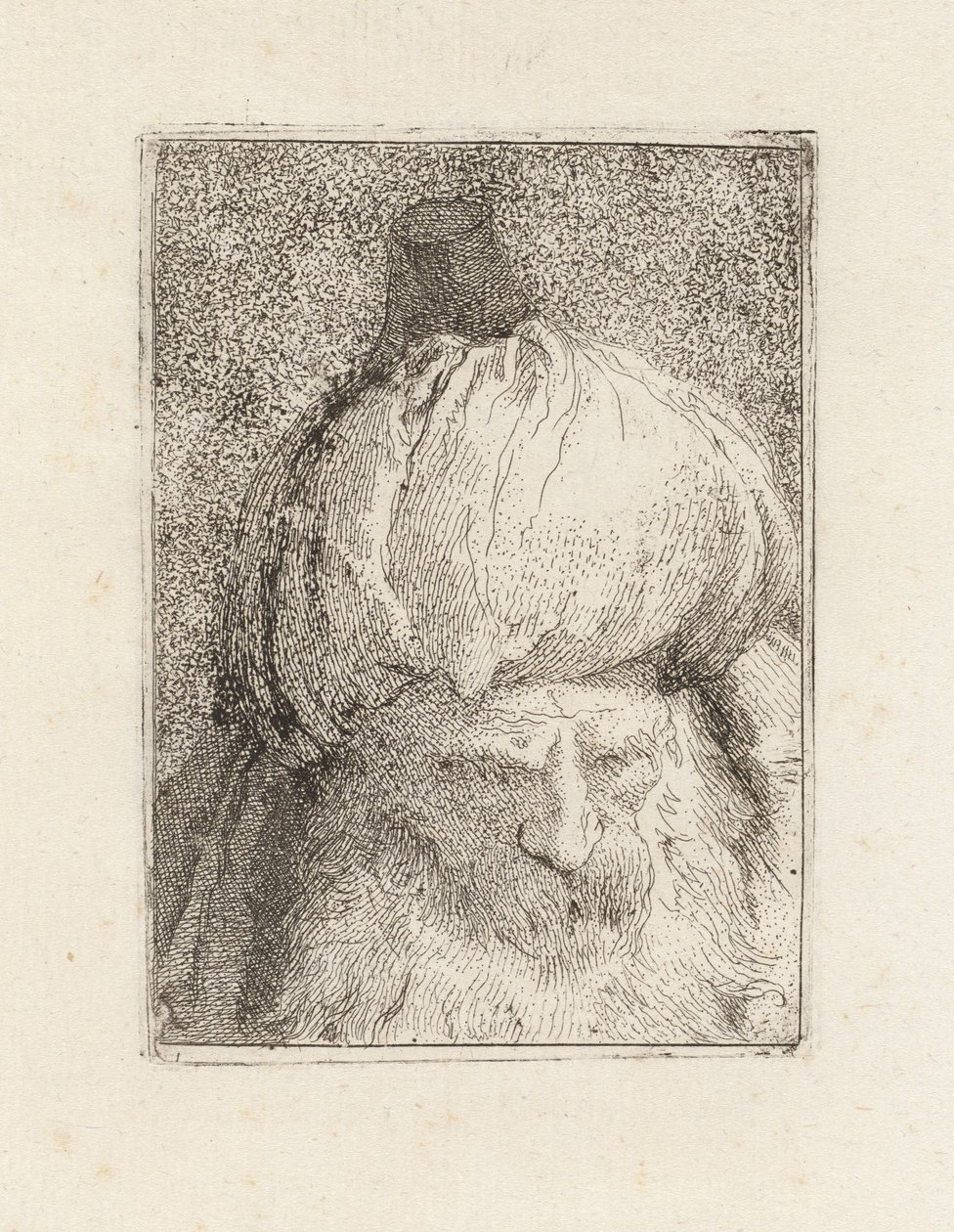 Turco visto de frente, da Raccolta di Teste (Coleção de Cabeças) de Giovanni Domenico Tiepolo