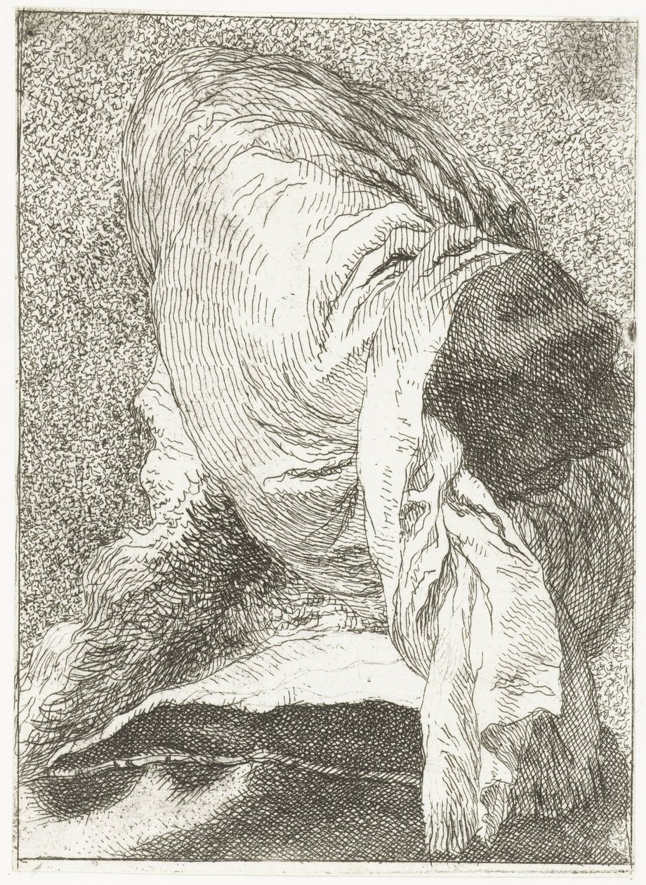 Turco com cabeça afastada com turbante
Colecção de cabeças (título da série)
Raccolta di Teste (título da série) de Giovanni Domenico Tiepolo