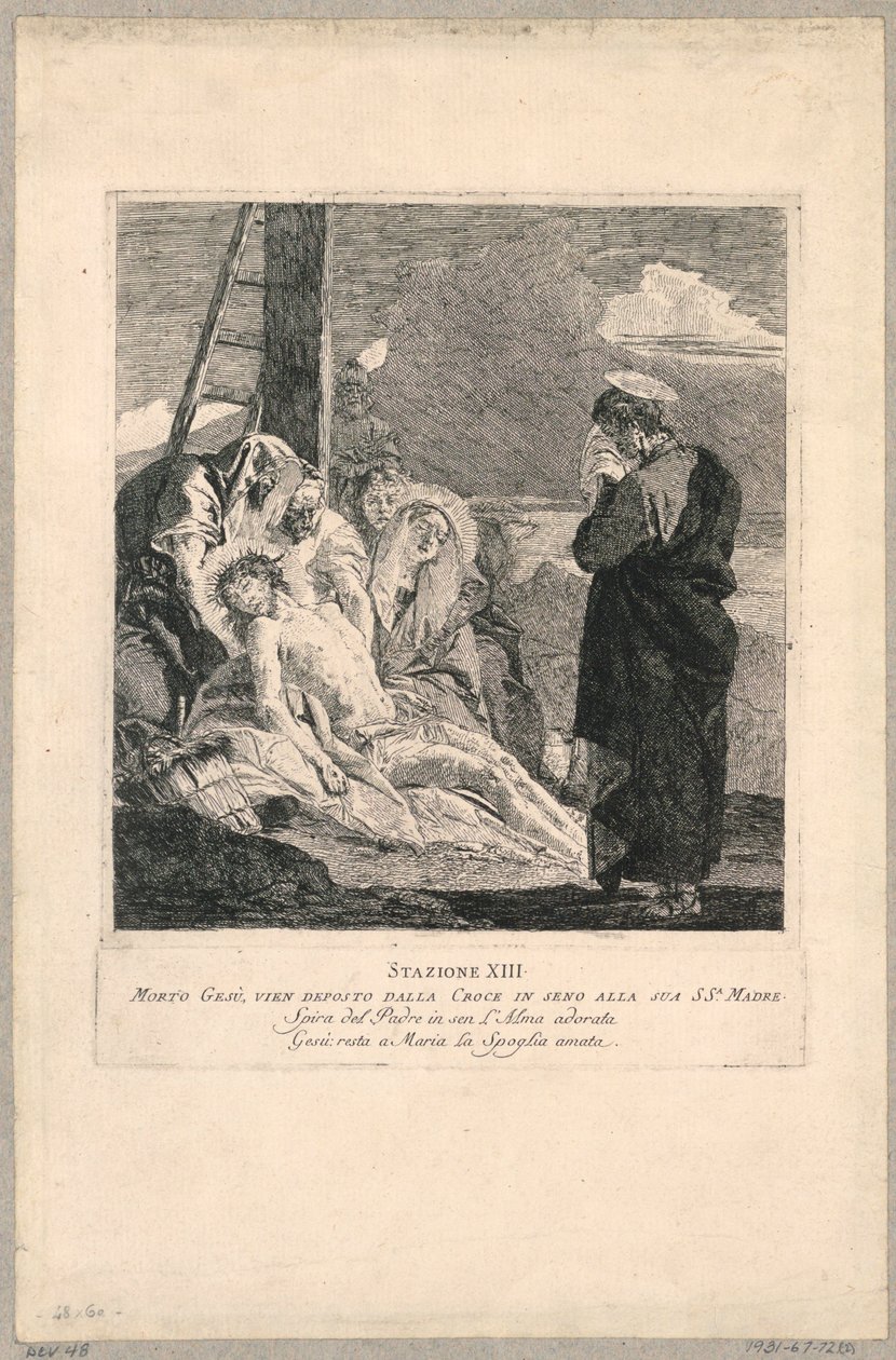 Via crucis - Estação XIII, A Deposição de Giovanni Domenico Tiepolo