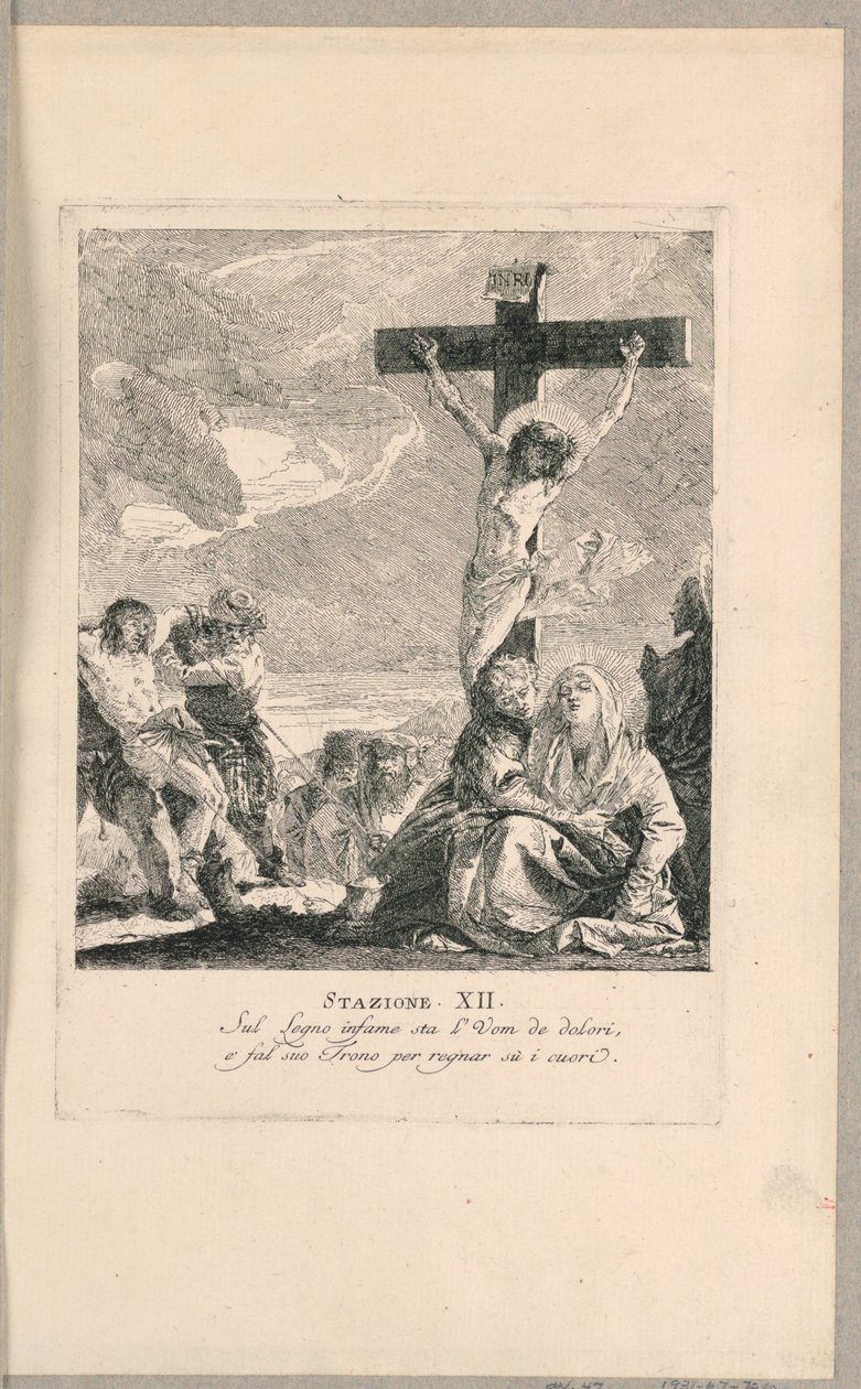 Via crucis - Estação XII, A Crucificação de Giovanni Domenico Tiepolo
