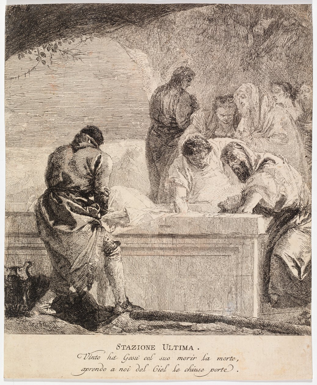 Via crucis - Estação XIV. Jesus é depositado no túmulo de Giovanni Domenico Tiepolo