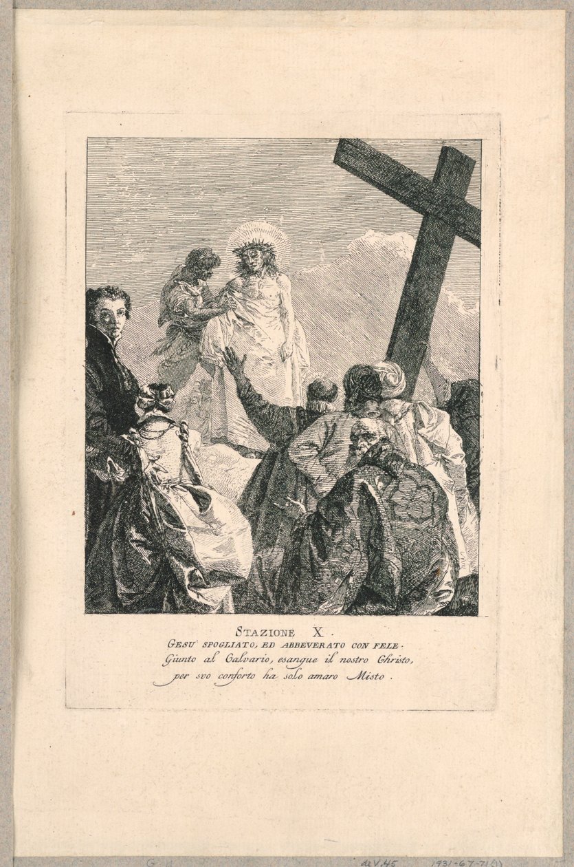 Via Cruz - Estação 10, Jesus Despojado de Giovanni Domenico Tiepolo
