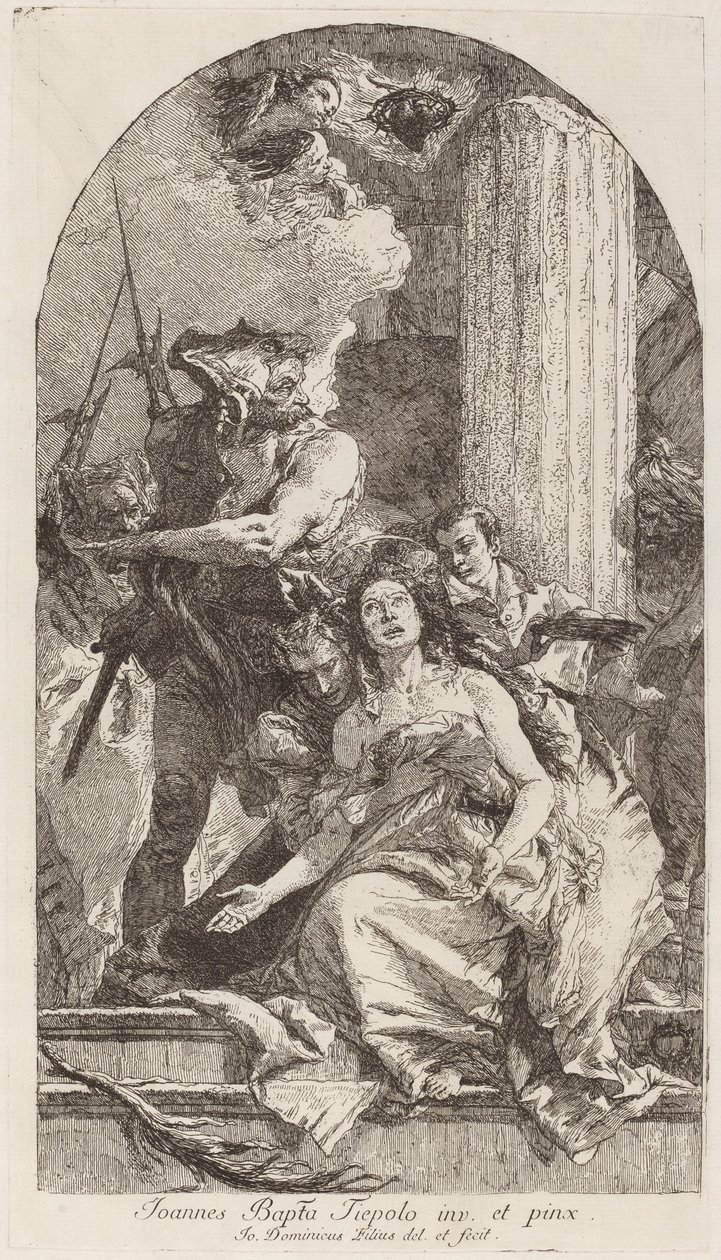 Martírio de Santa Ágata de Giovanni Domenico Tiepolo after Giovanni Battista Tiepolo