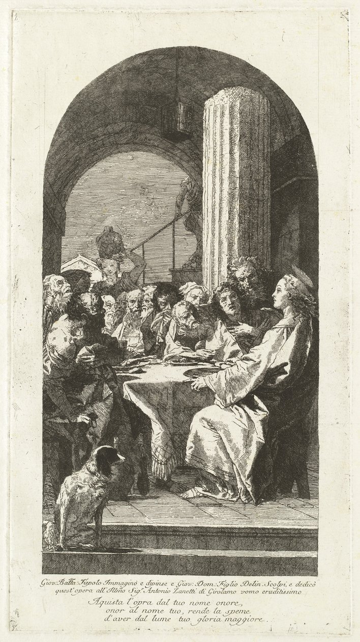 A última Ceia de Giovanni Domenico Tiepolo after Giovanni Battista Tiepolo