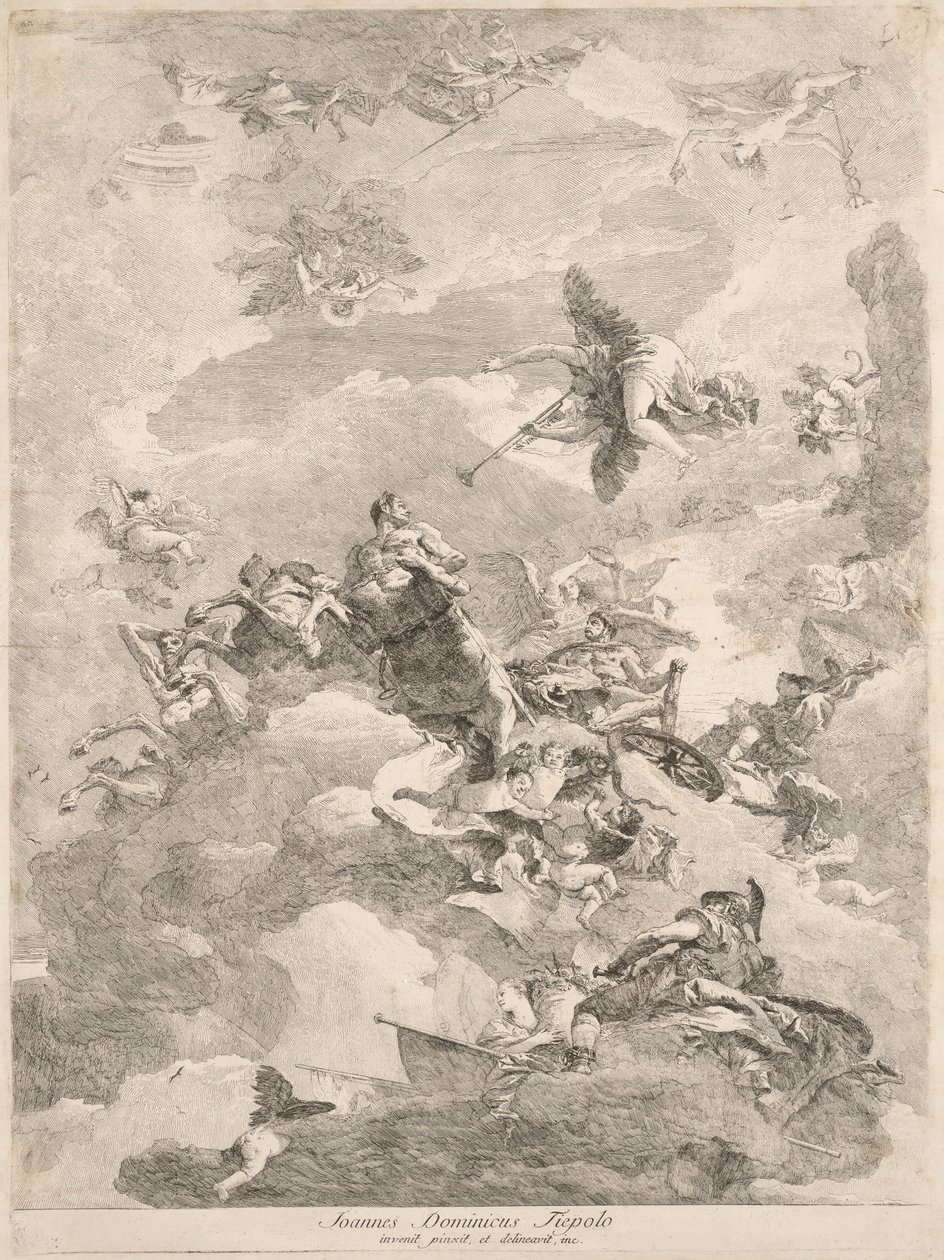 O triunfo de Hércules de Giovanni Domenico Tiepolo after Giovanni Battista Tiepolo