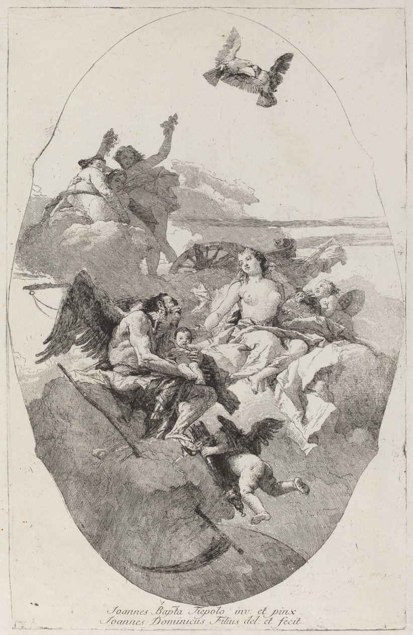 Vênus confiando Cupido ao tempo de Giovanni Domenico Tiepolo after Giovanni Battista Tiepolo