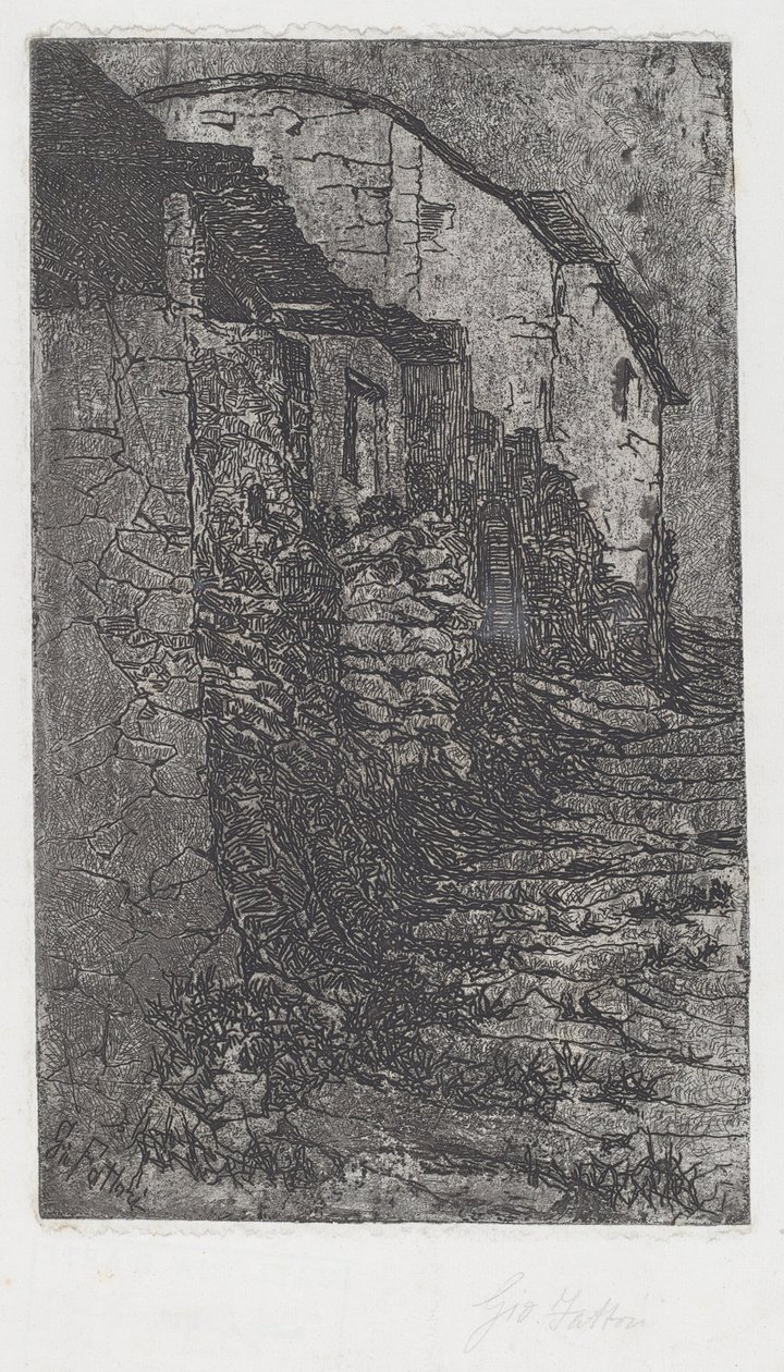 Bauco perto de Roma [Bauco perto de Roma] de Giovanni Fattori