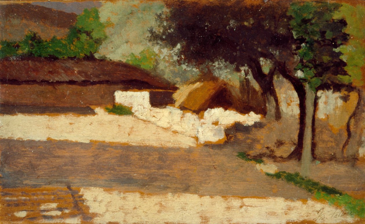 Efeito do sol, por Giovanni Fattori (1825-1908), óleo sobre painel de Giovanni Fattori