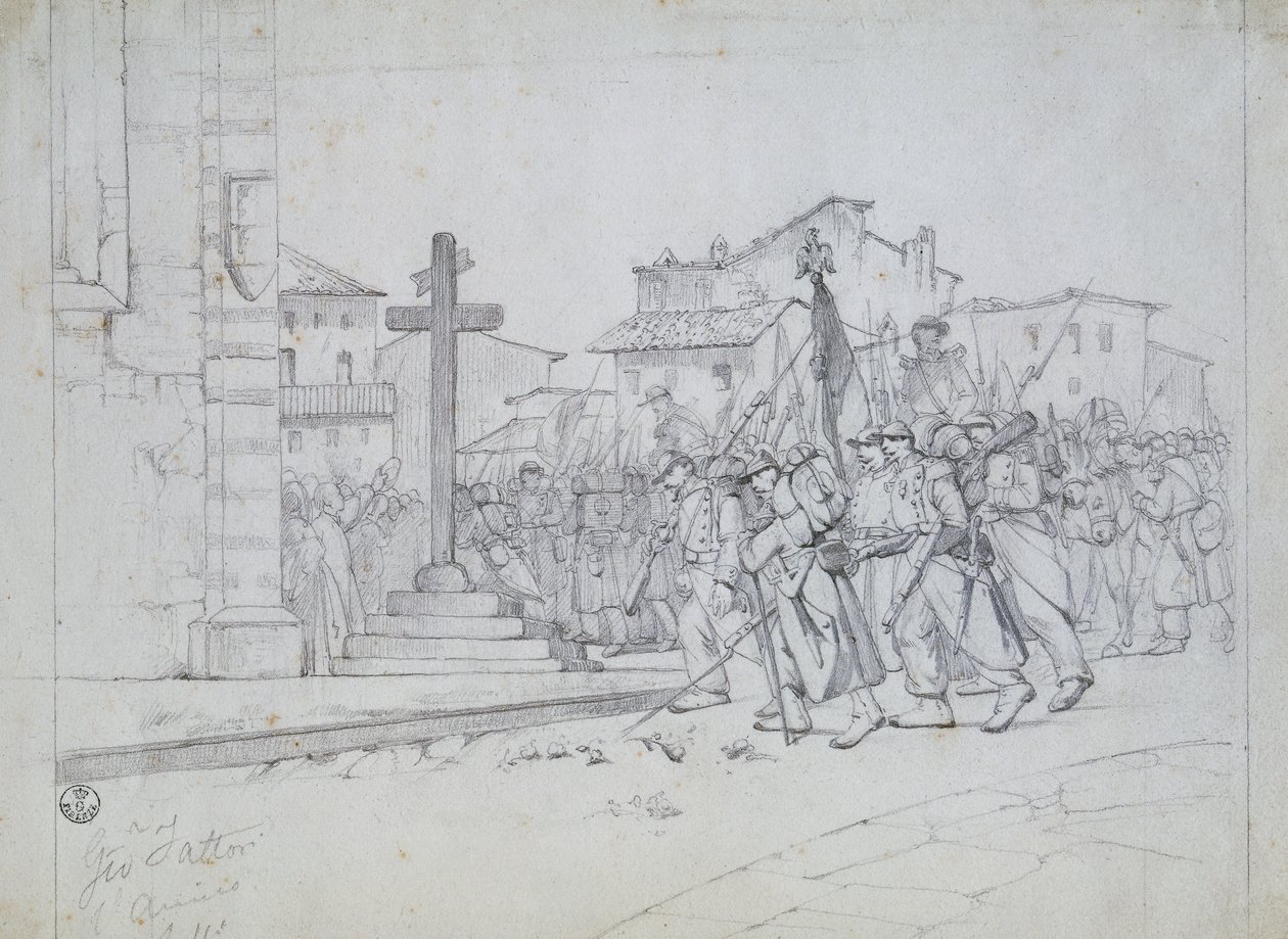 Entrada das tropas francesas em Livorno de Giovanni Fattori