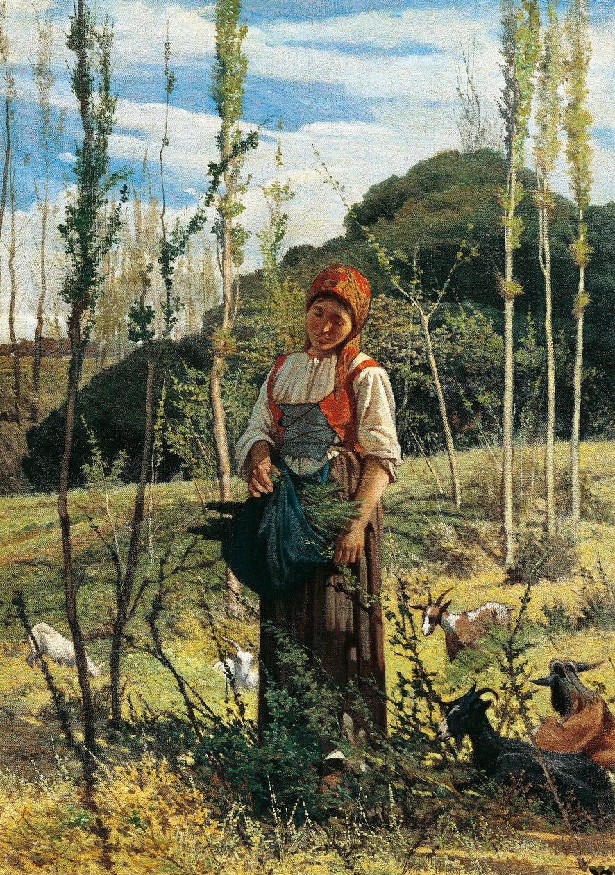 Agricultor em madeira de Giovanni Fattori