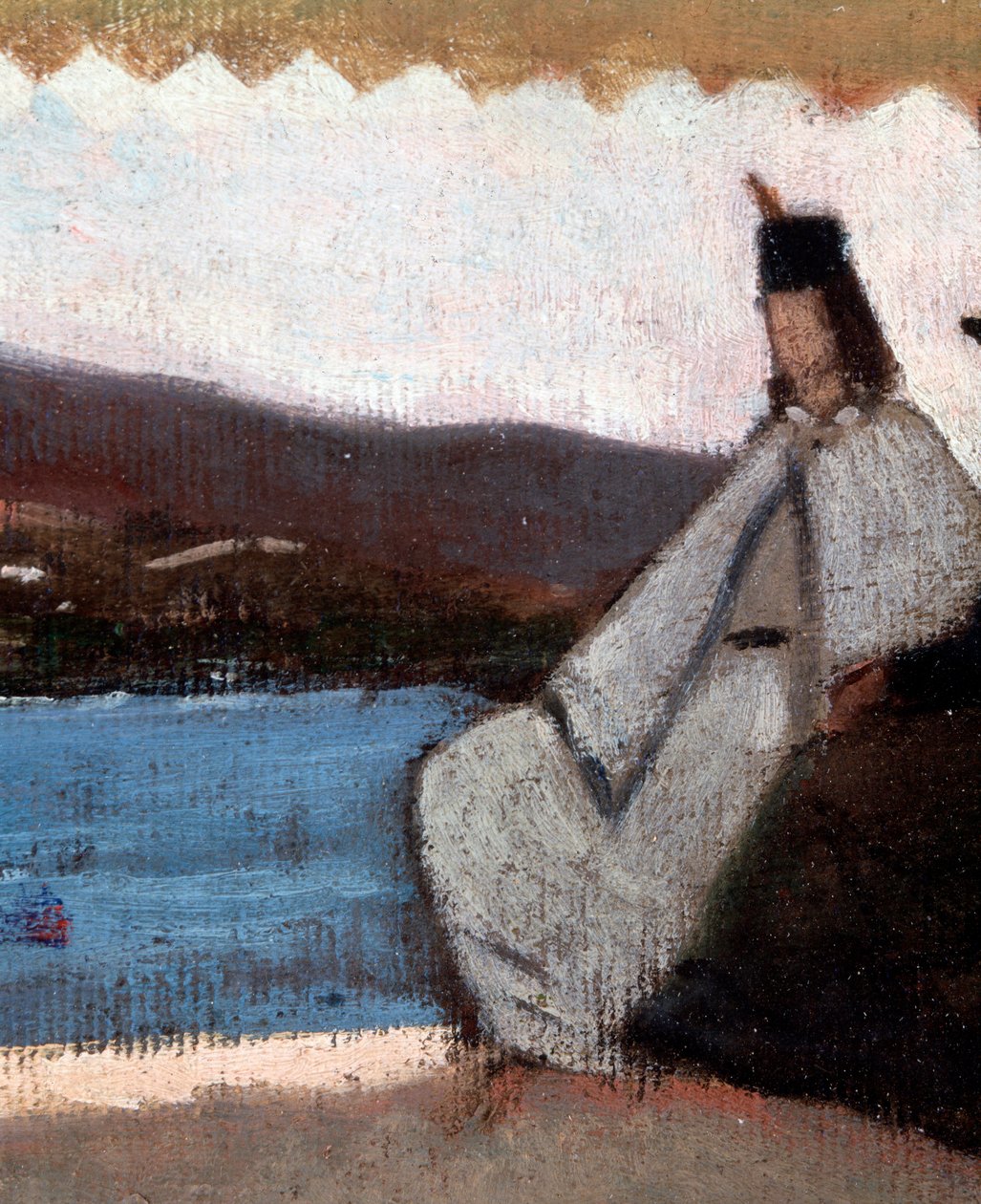 La rotunda de Palmieri (A Rotunda de Palmieri) Pintura de Detalhe de Giovanni Fattori (1825-1908) de Giovanni Fattori