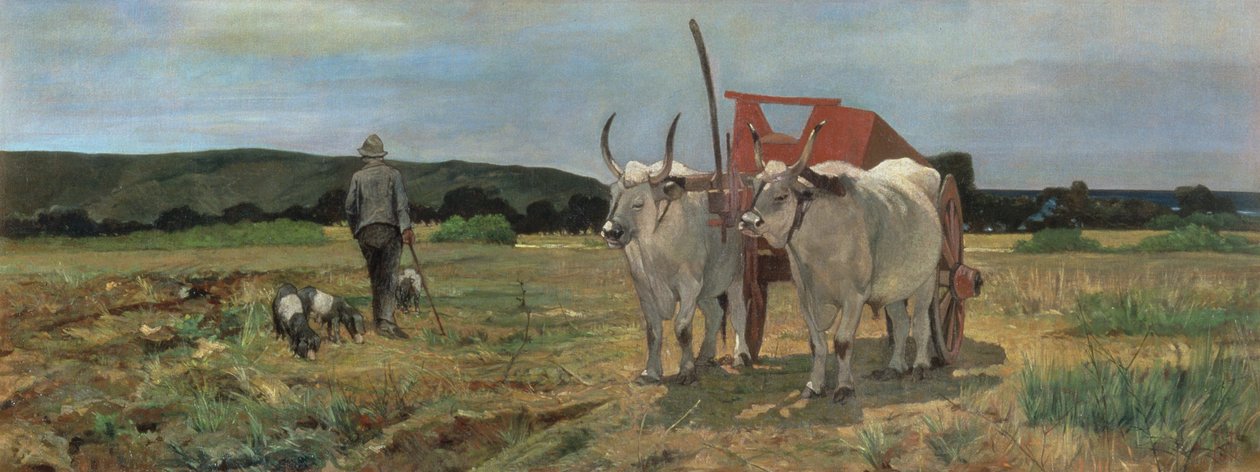 Carro de bois na Maremma Toscana de Giovanni Fattori