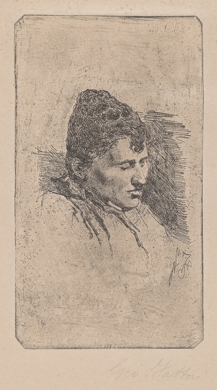 Retrato da segunda esposa do artista de Giovanni Fattori