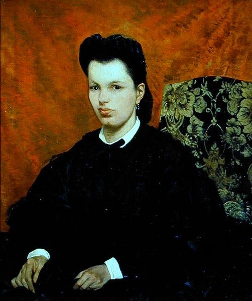 Retrato da primeira esposa do artista (óleo sobre tela) de Giovanni Fattori