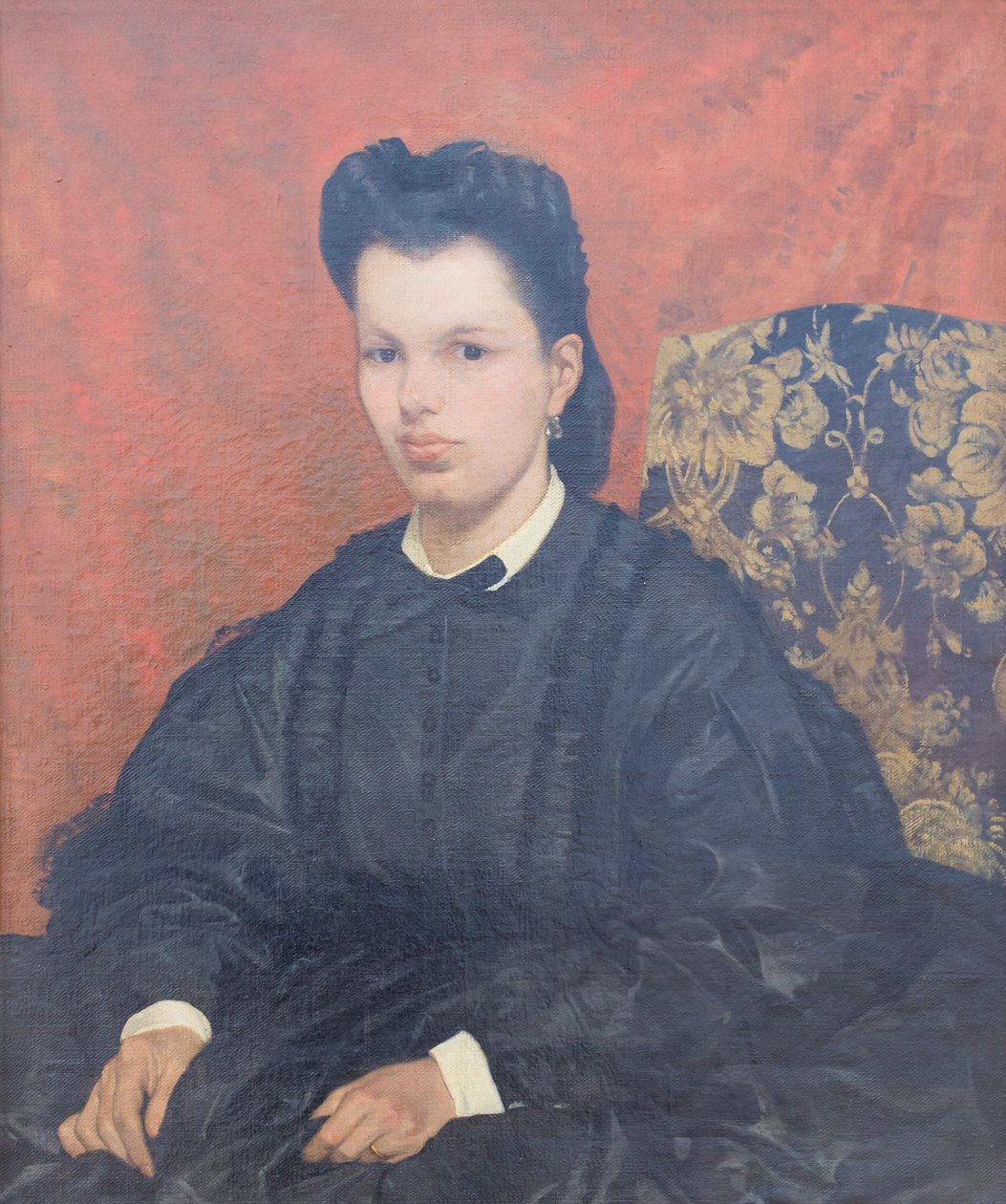 Retrato da primeira esposa, c. 1865, Giovanni Fattori (pintura) de Giovanni Fattori