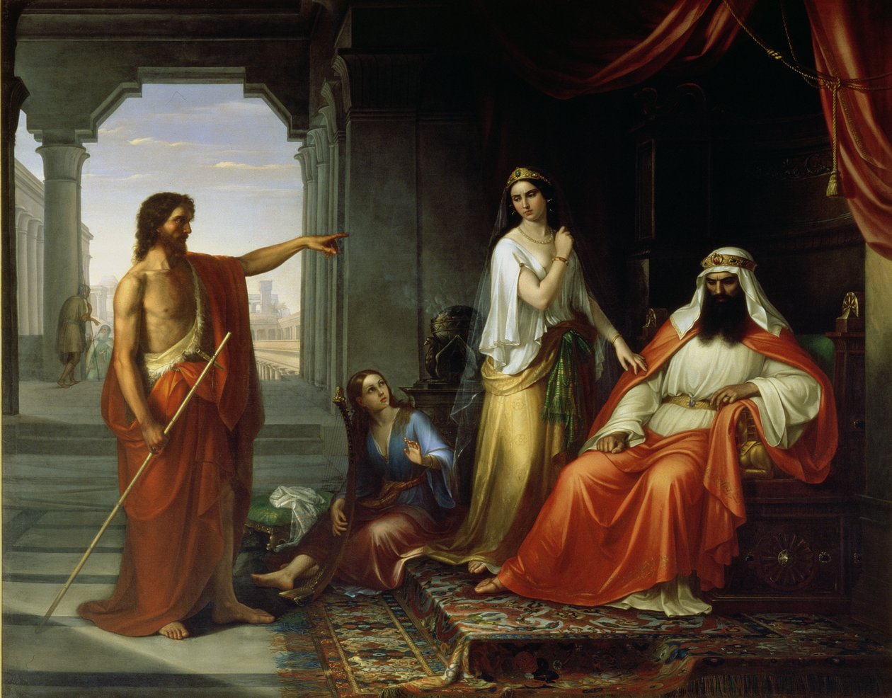 São João Batista repreendendo Herodes de Giovanni Fattori