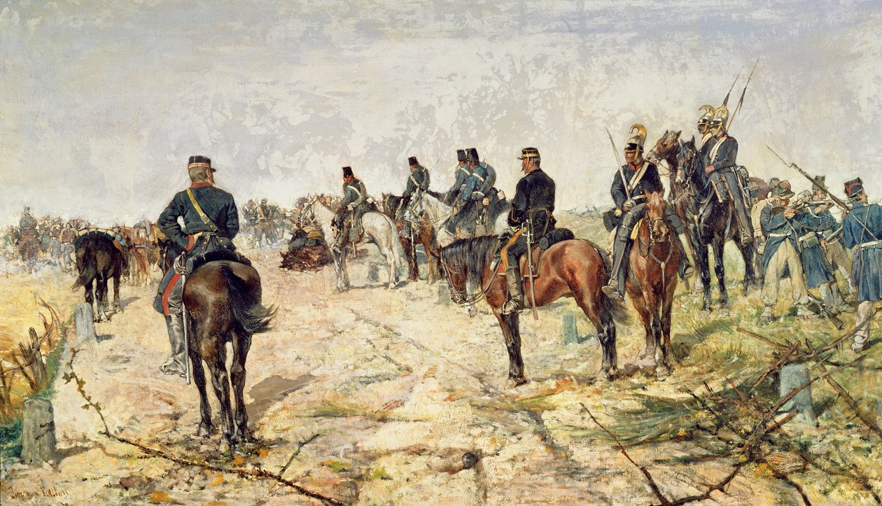 As linhas de batalha, 1884 de Giovanni Fattori
