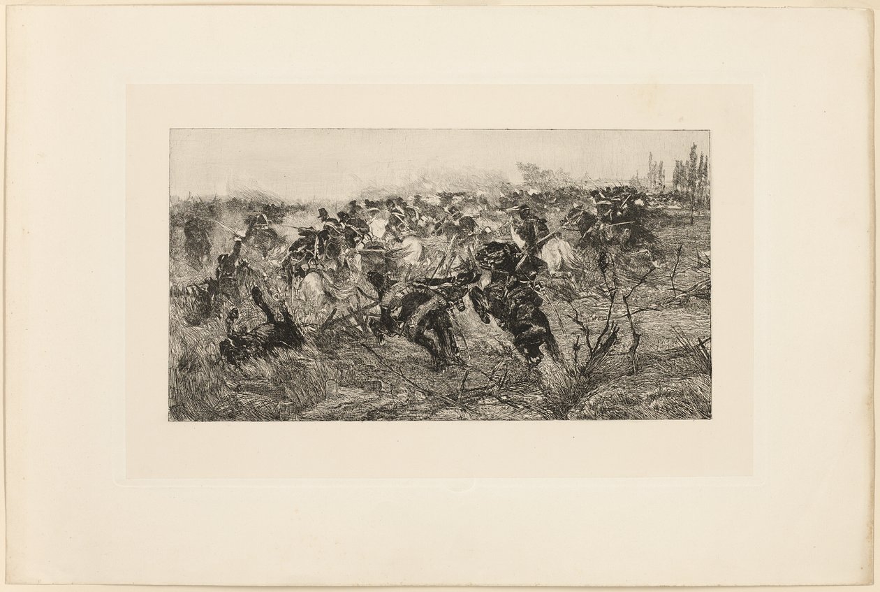 A carga de cavalaria de Giovanni Fattori