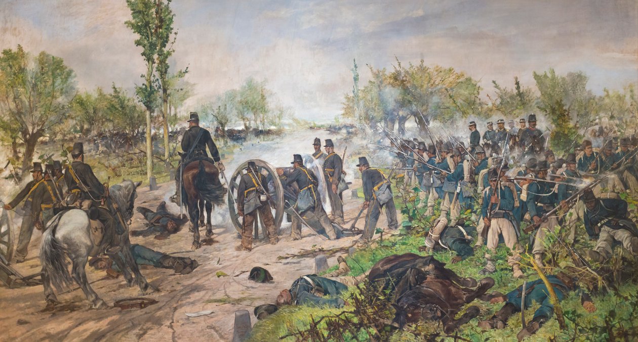 A batalha de Custoza de Giovanni Fattori
