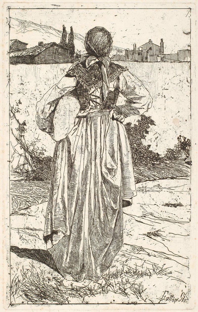 A Mulher do Gabro (Donna al gabbro) de Giovanni Fattori