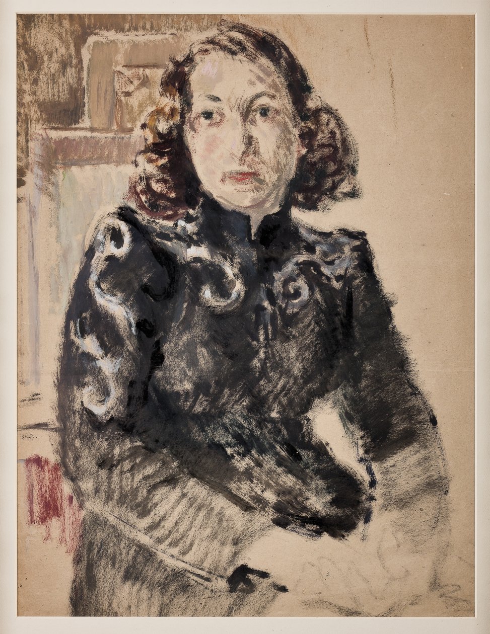 Garota de Preto (óleo sobre papel) de Giovanni Forghieri