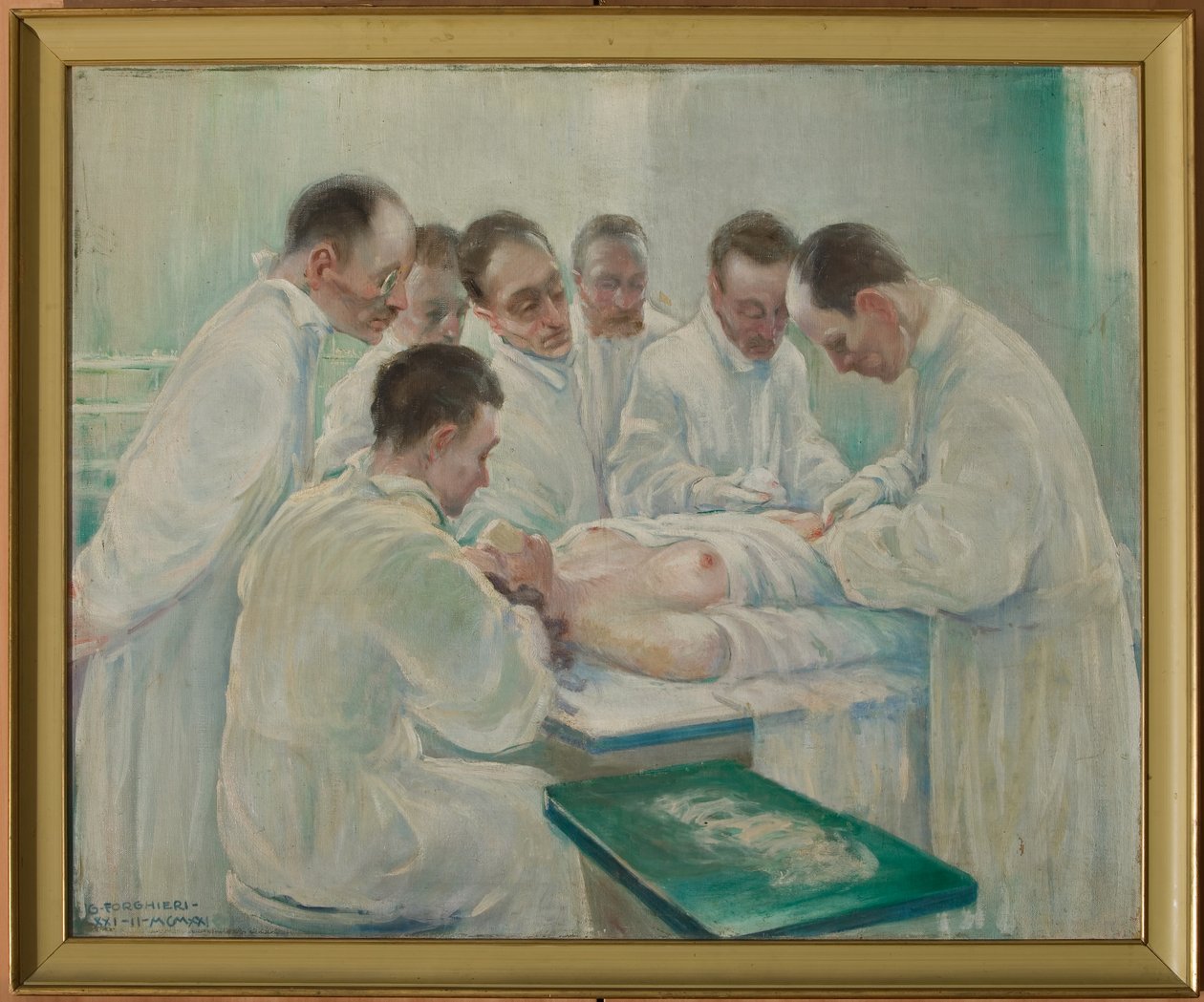 Cirurgia (óleo sobre tela) de Giovanni Forghieri