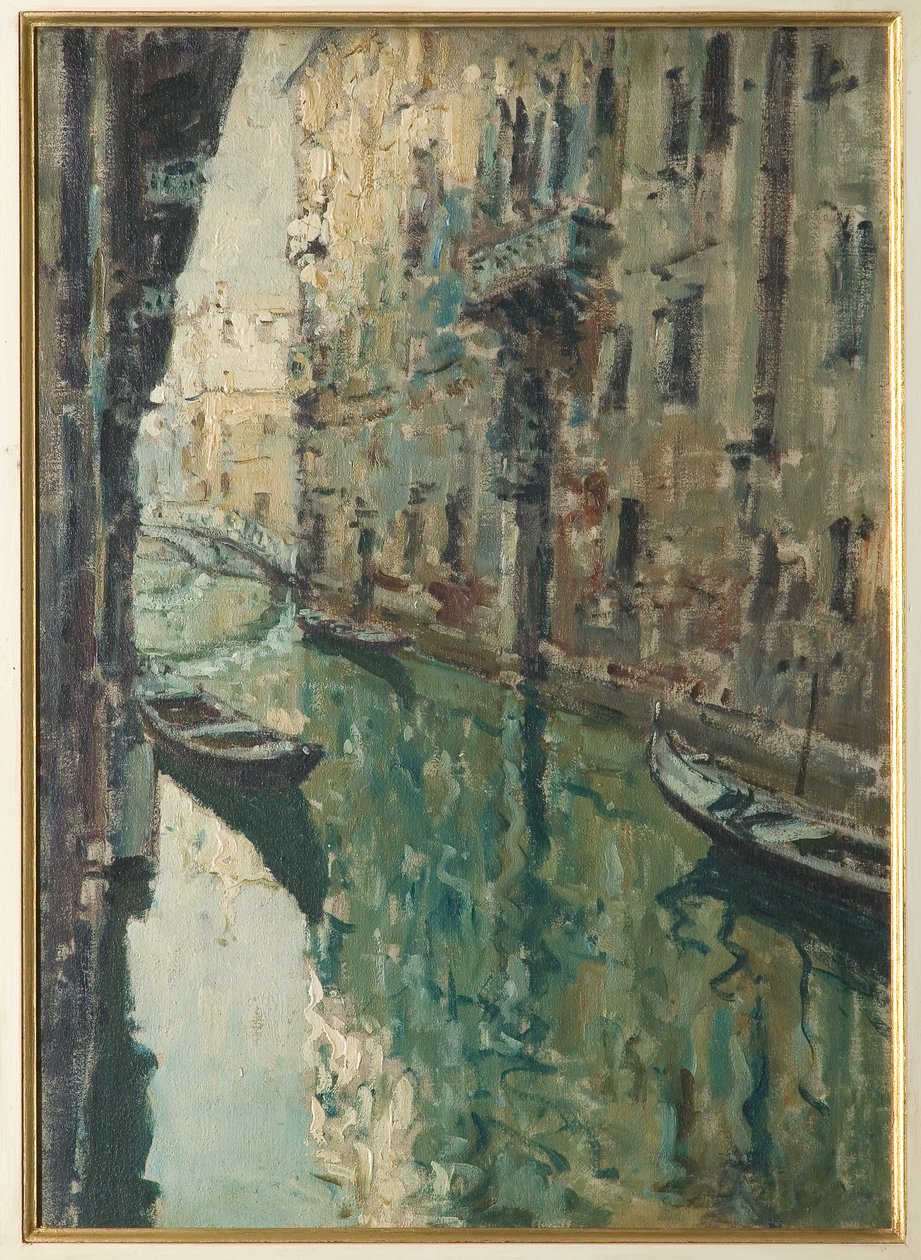 Canal Veneziano (pintura a óleo) de Giovanni Forghieri