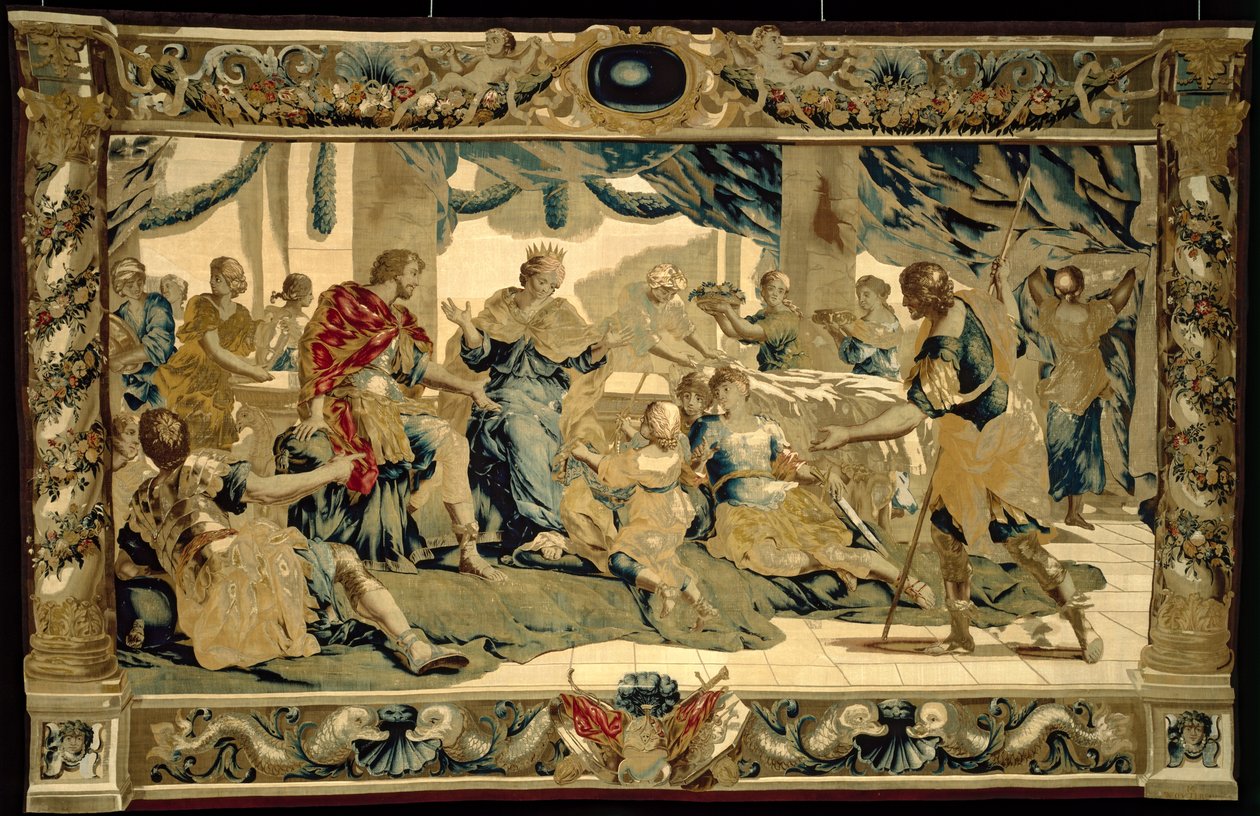 Cupido, disfarçado de filho de Eneias, oferece presentes a Dido de Giovanni Francesco (1610 62) Romanelli
