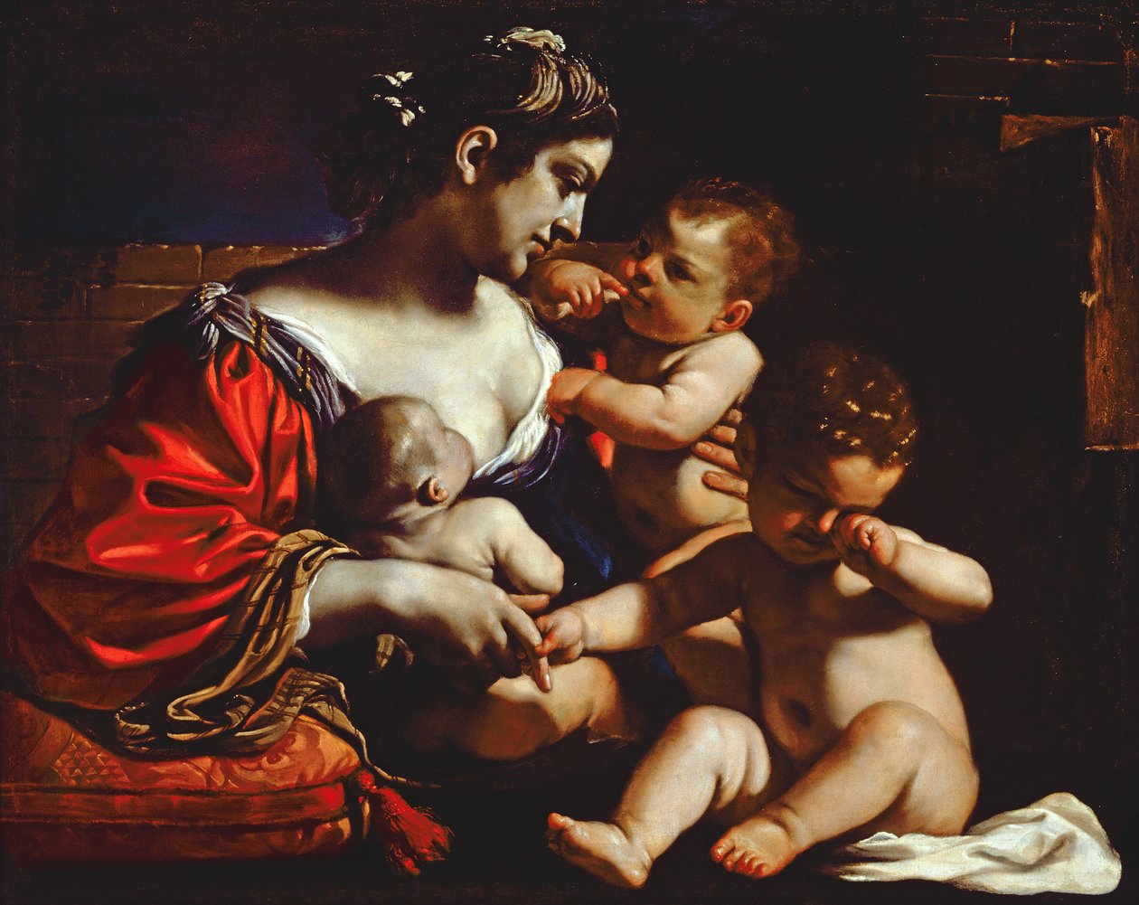Caridade Cristã, c.1625-26 de Giovanni Francesco Barbieri