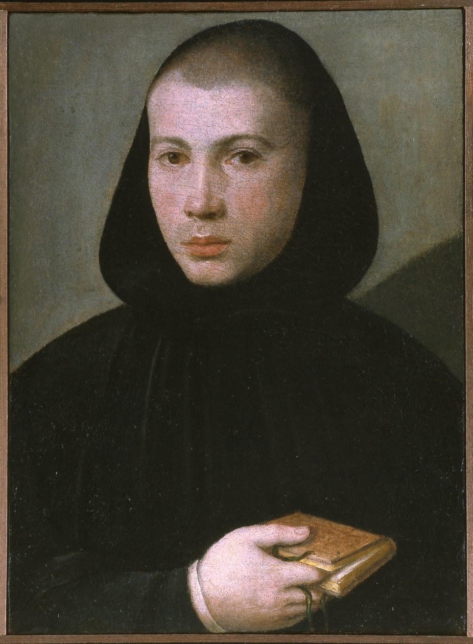 Retrato de um jovem monge beneditino, primeira metade do século XVI .. de Giovanni Francesco Caroto