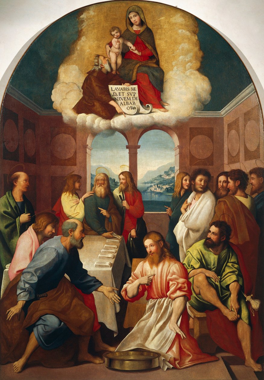 Lavagem dos pés de Giovanni Francesco Caroto