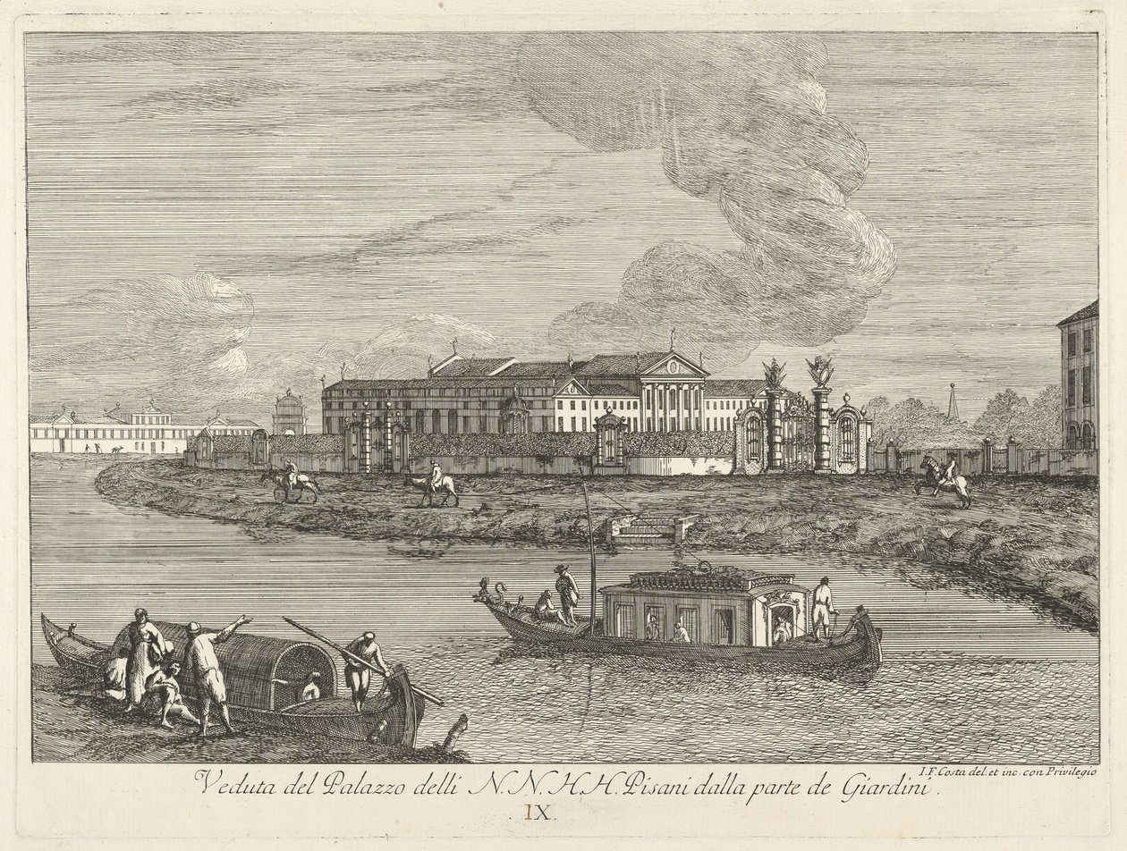 Vista da Villa Pisani, 1730-72. de Giovanni Francesco Costa