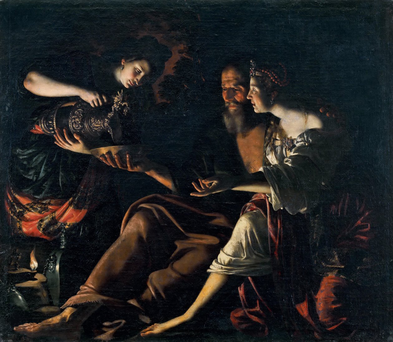 Ló e suas filhas, 1617. de Giovanni Francesco Guerrieri