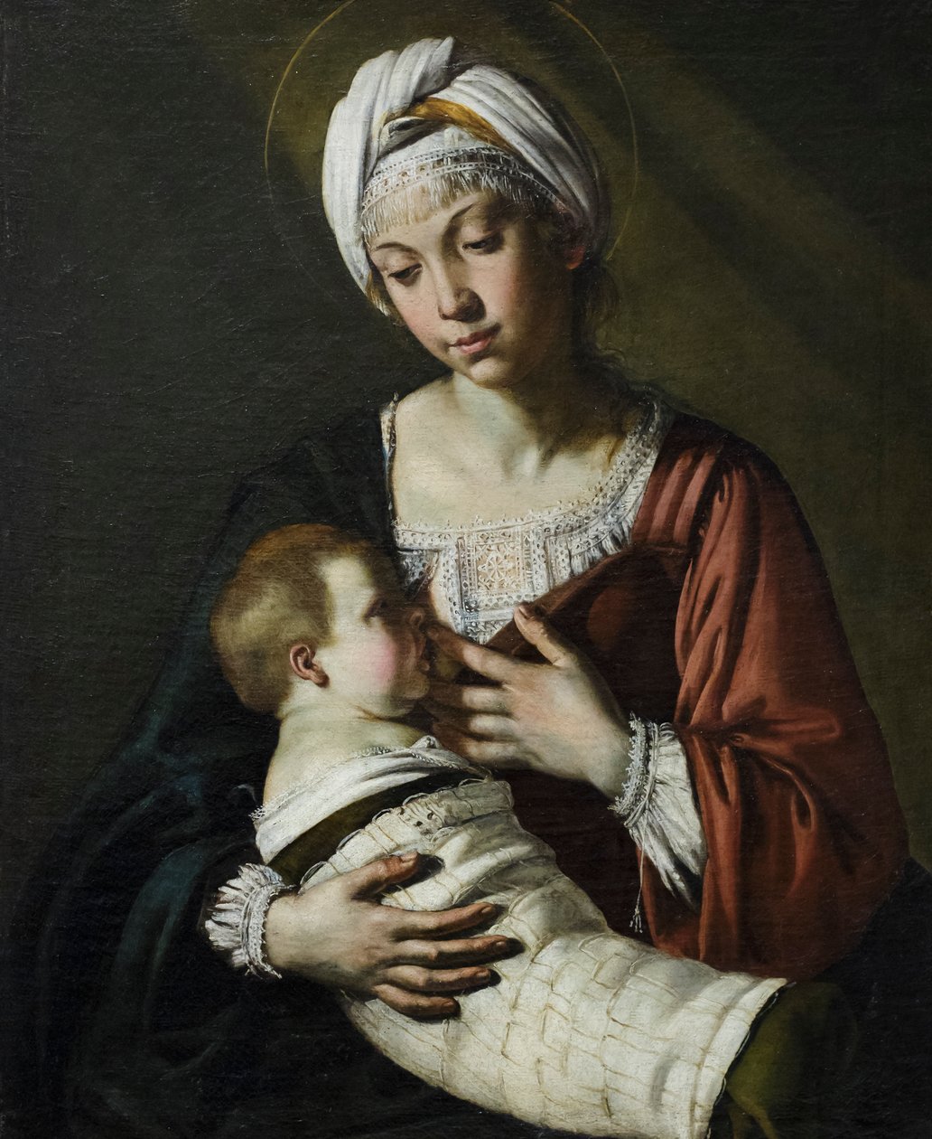 Madonna col bambino, também conhecida como Madonna del latte de Giovanni Francesco Guerrieri